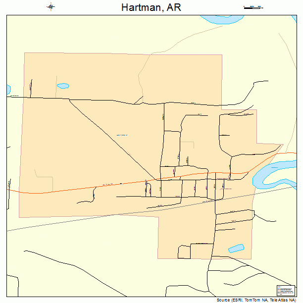 Hartman, AR street map