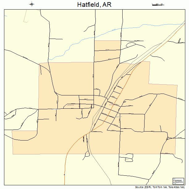 Hatfield, AR street map