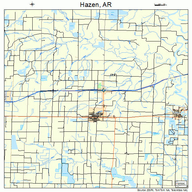 Hazen, AR street map