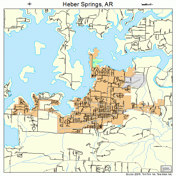 Heber Springs, AR street map