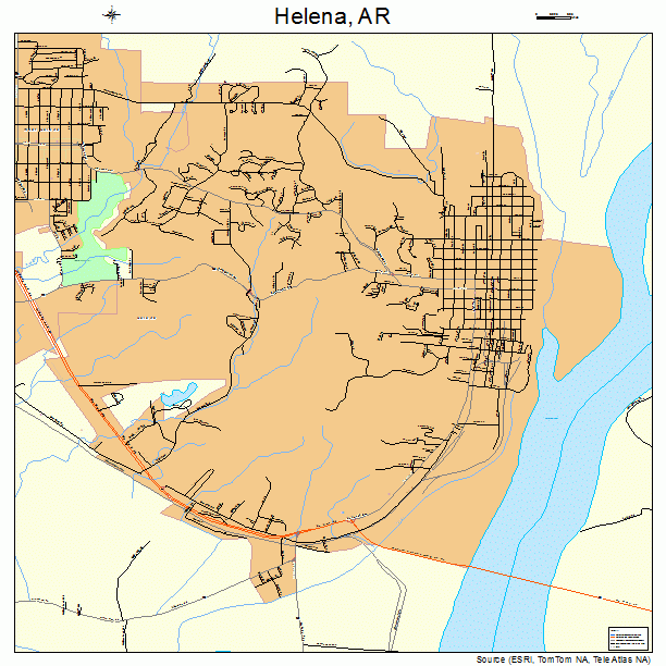 Helena, AR street map