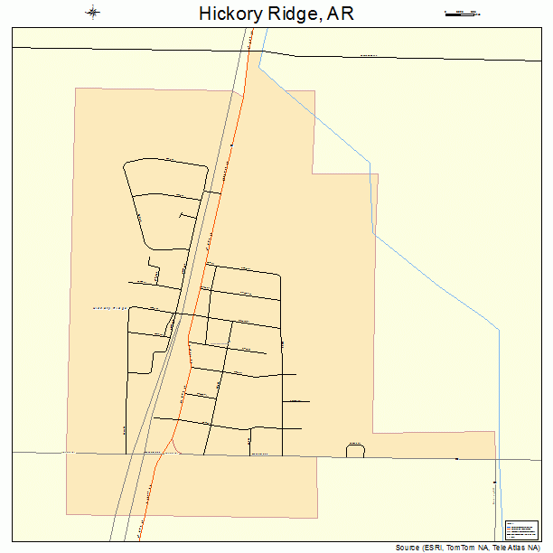 Hickory Ridge, AR street map