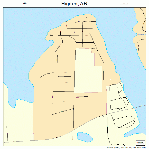 Higden, AR street map