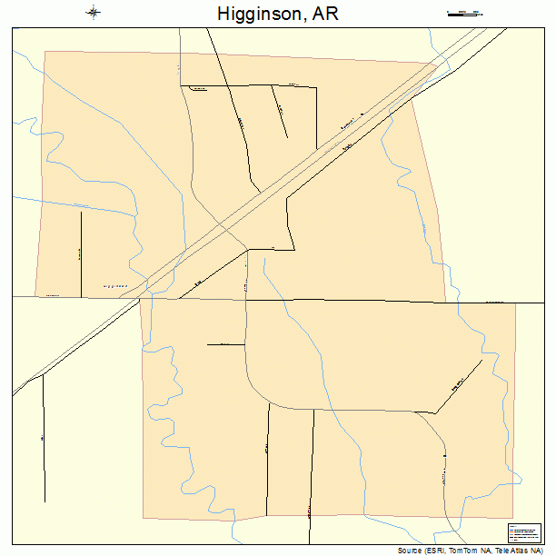 Higginson, AR street map
