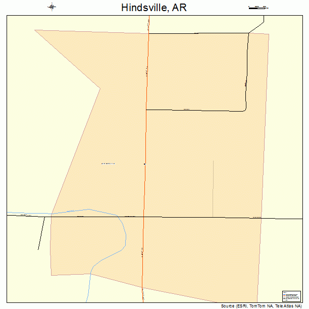 Hindsville, AR street map