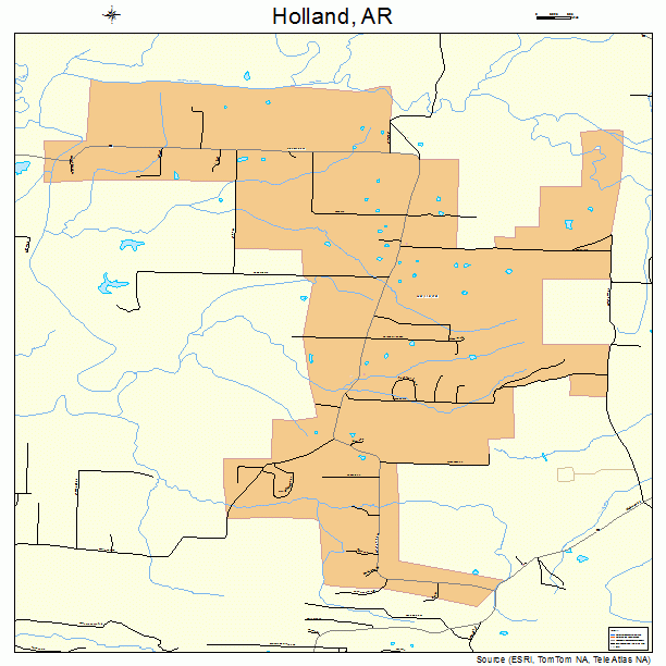 Holland, AR street map