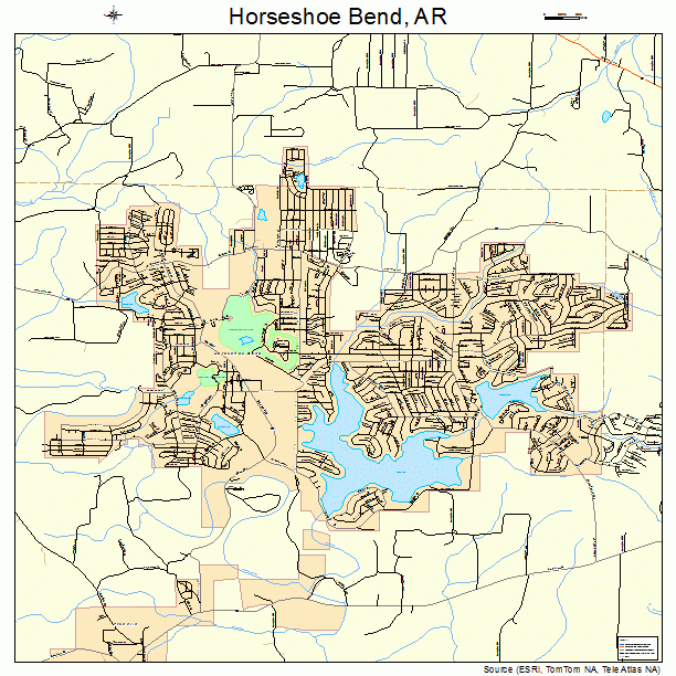 Horseshoe Bend, AR street map