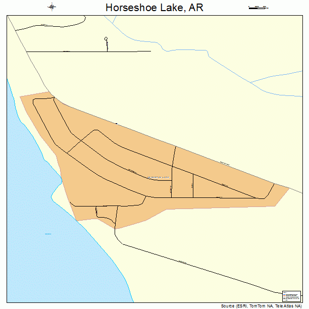 Horseshoe Lake, AR street map