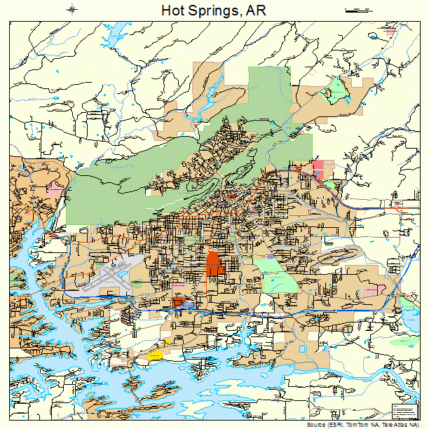 Hot Springs, AR street map
