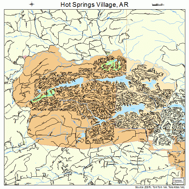 Hot Springs Village, AR street map