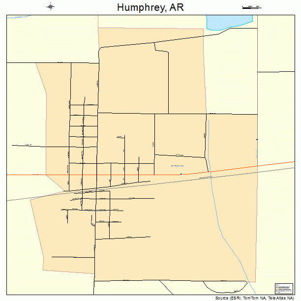 Humphrey, AR street map