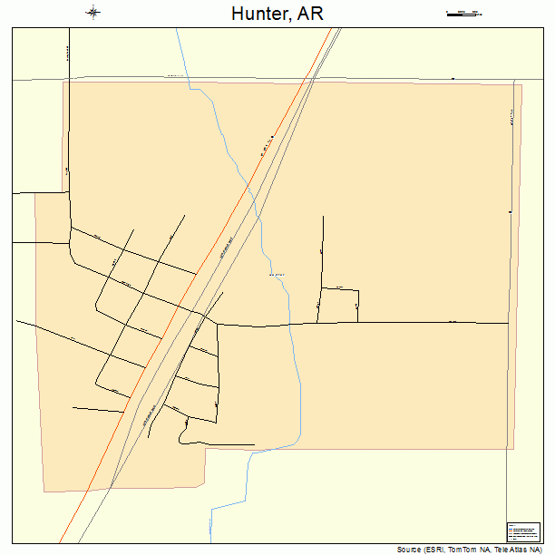 Hunter, AR street map