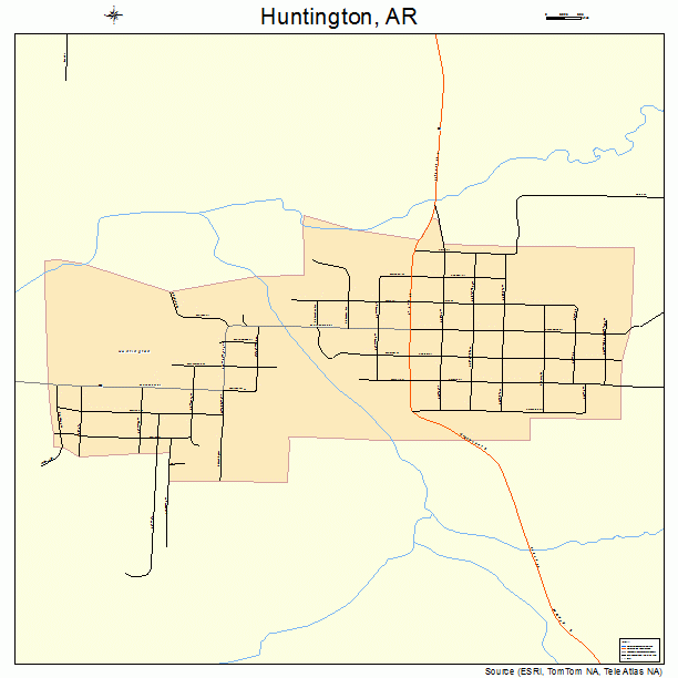 Huntington, AR street map