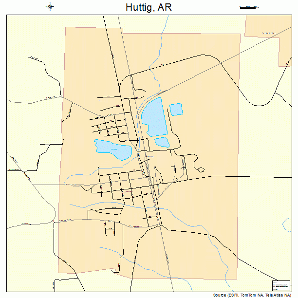 Huttig, AR street map