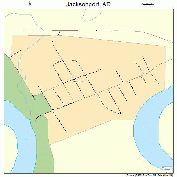 Jacksonport, AR street map