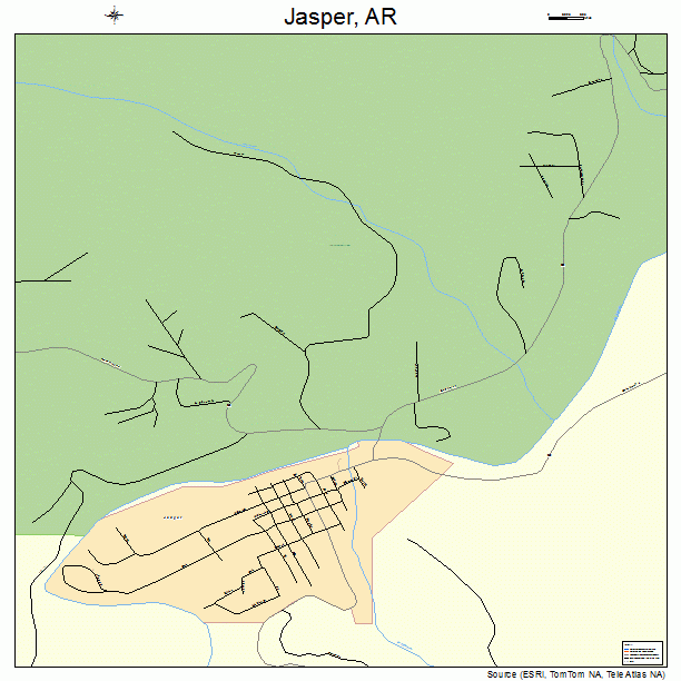 Jasper, AR street map