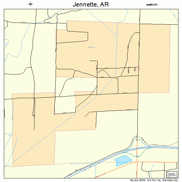 Jennette, AR street map