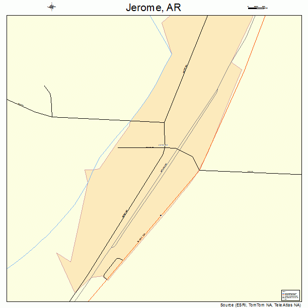 Jerome, AR street map