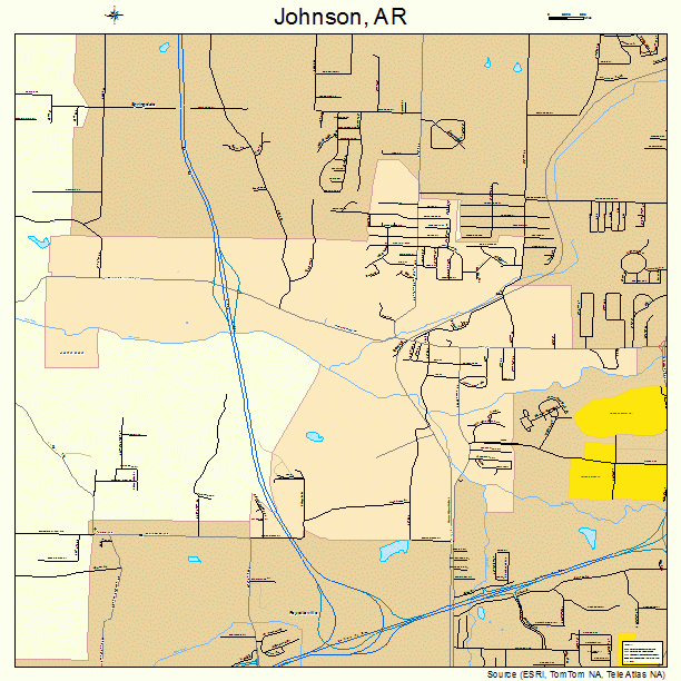 Johnson, AR street map