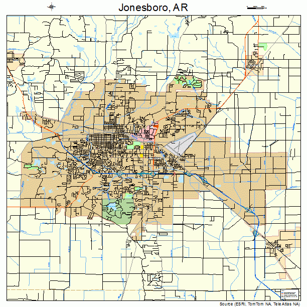 Jonesboro, AR street map