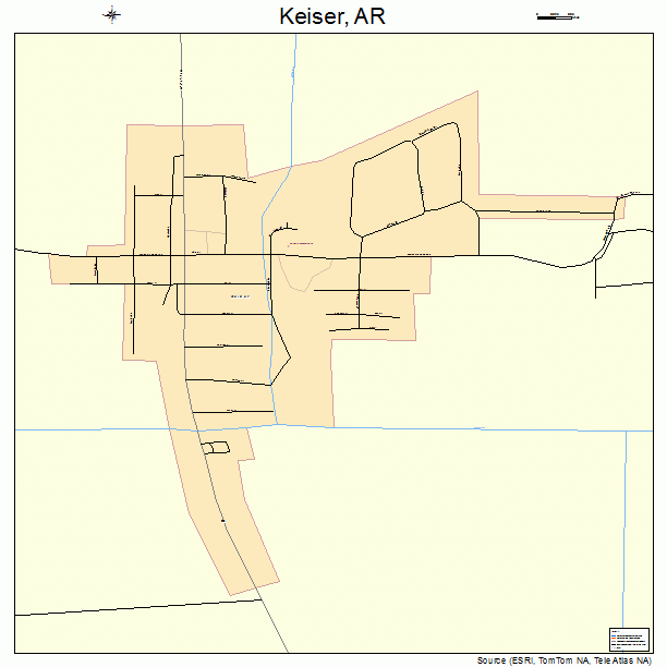 Keiser, AR street map