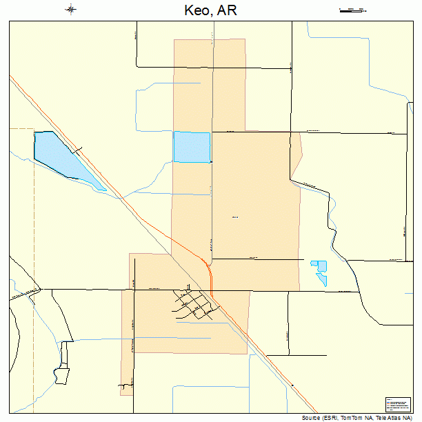 Keo, AR street map