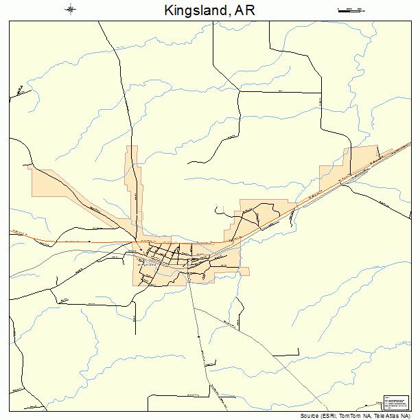 Kingsland, AR street map