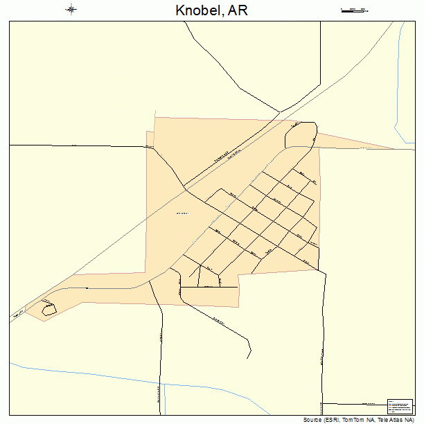 Knobel, AR street map