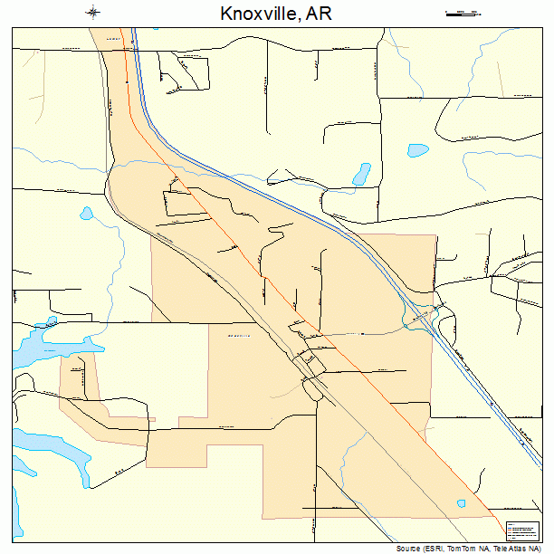 Knoxville, AR street map