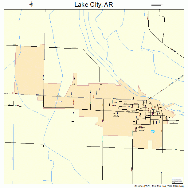 Lake City, AR street map