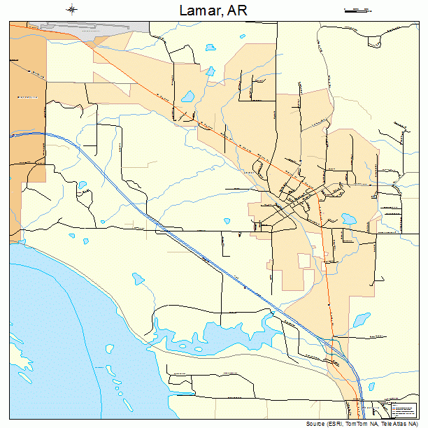 Lamar, AR street map