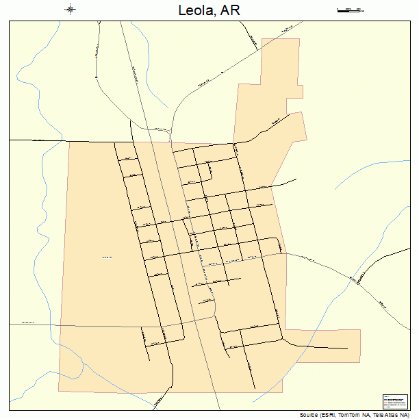 Leola, AR street map