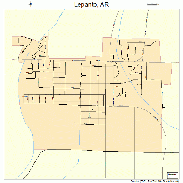 Lepanto, AR street map