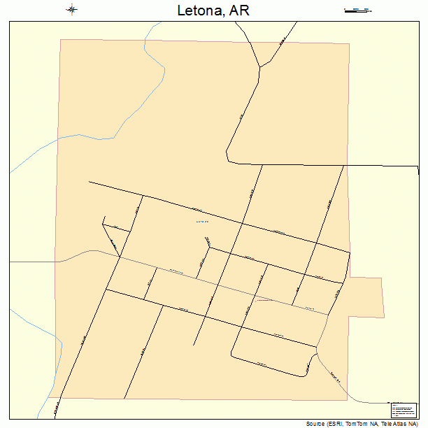 Letona, AR street map