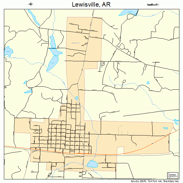 Lewisville, AR street map