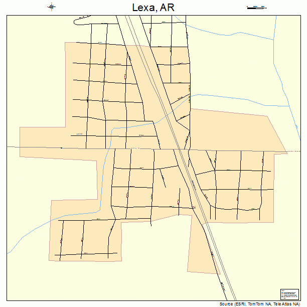 Lexa, AR street map