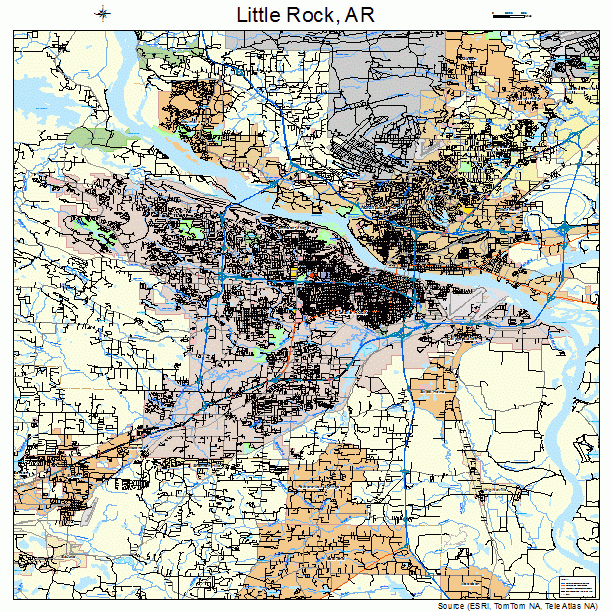 Little Rock, AR street map