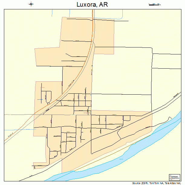 Luxora, AR street map