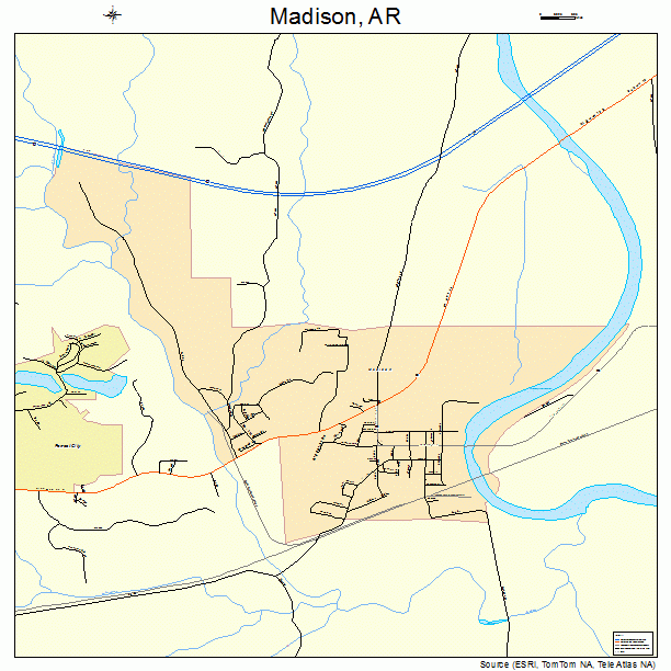 Madison, AR street map