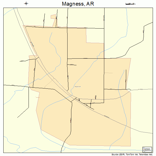 Magness, AR street map