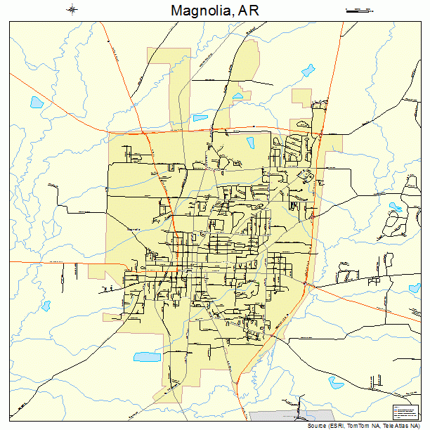 Magnolia, AR street map