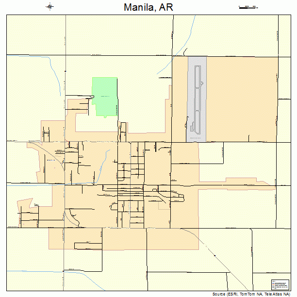 Manila, AR street map