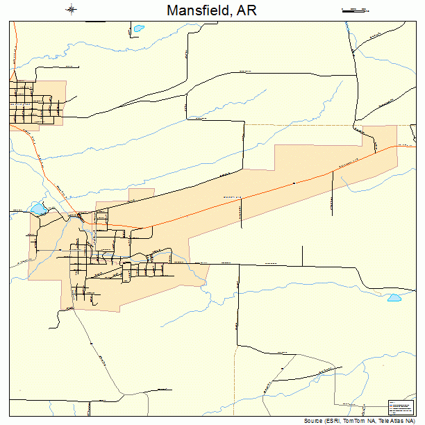 Mansfield, AR street map