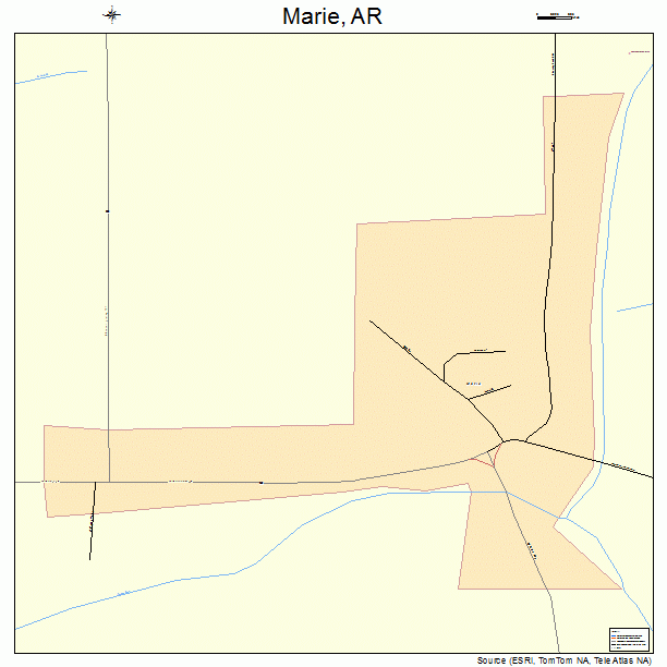 Marie, AR street map