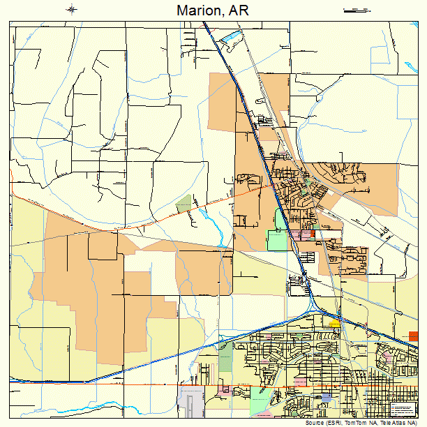 Marion, AR street map