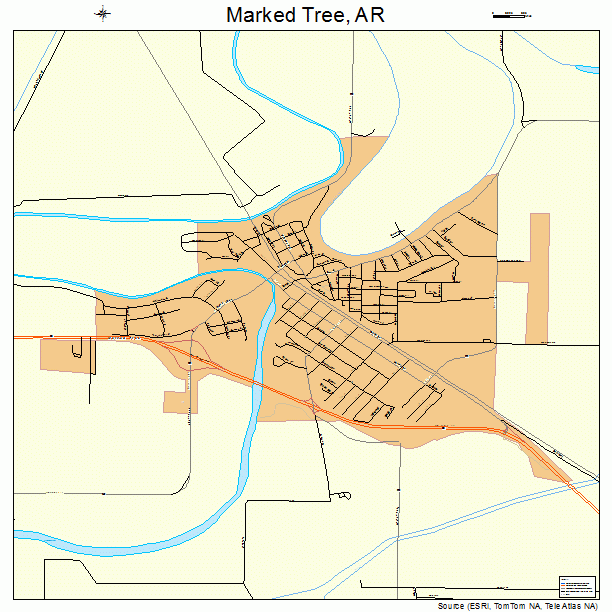 Marked Tree, AR street map