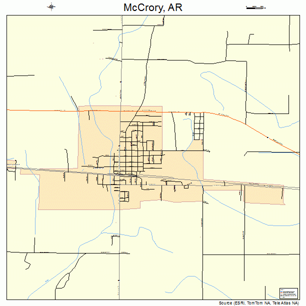 McCrory, AR street map