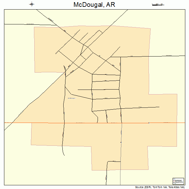 McDougal, AR street map