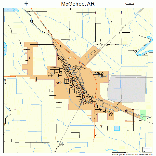 McGehee, AR street map