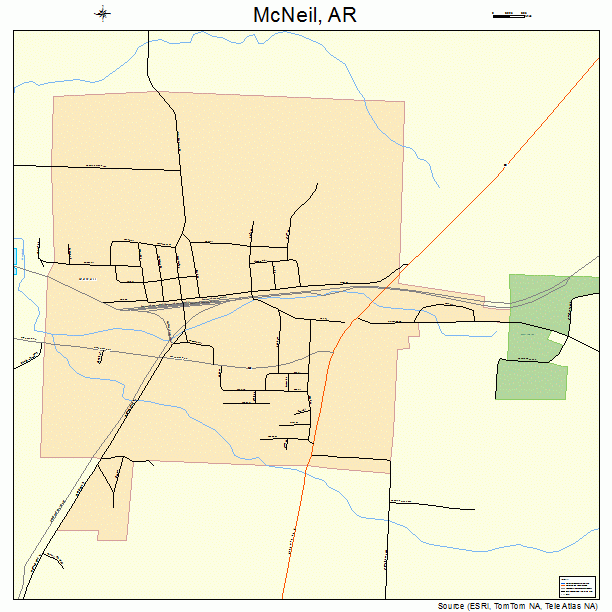 McNeil, AR street map
